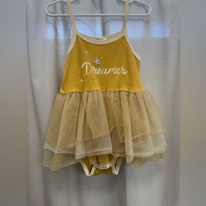 Dreamer Yellow and Gold Kids Dress